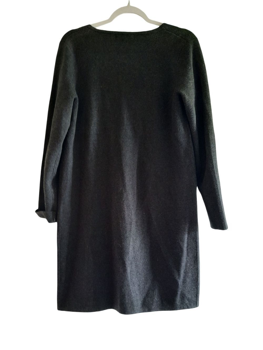 J. Crew Black Wool Blend Open-Front Long Cardigan - Picture 3 of 4